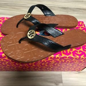 Tory Burch Black Leather Thora